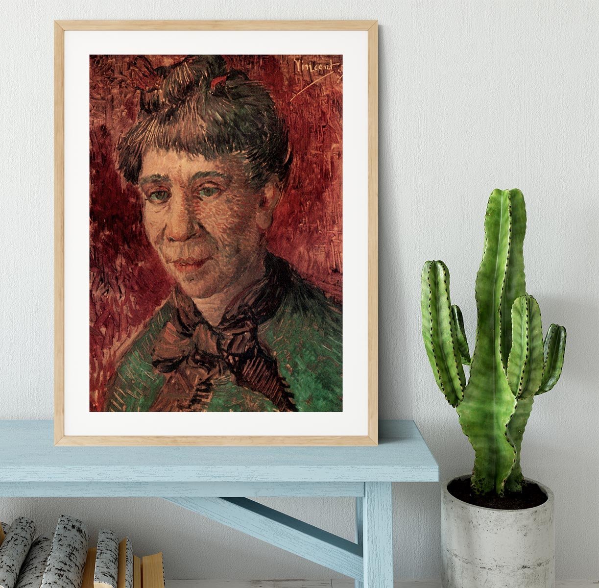 Portrait of Madame Tanguy by Van Gogh Framed Print - Canvas Art Rocks - 3