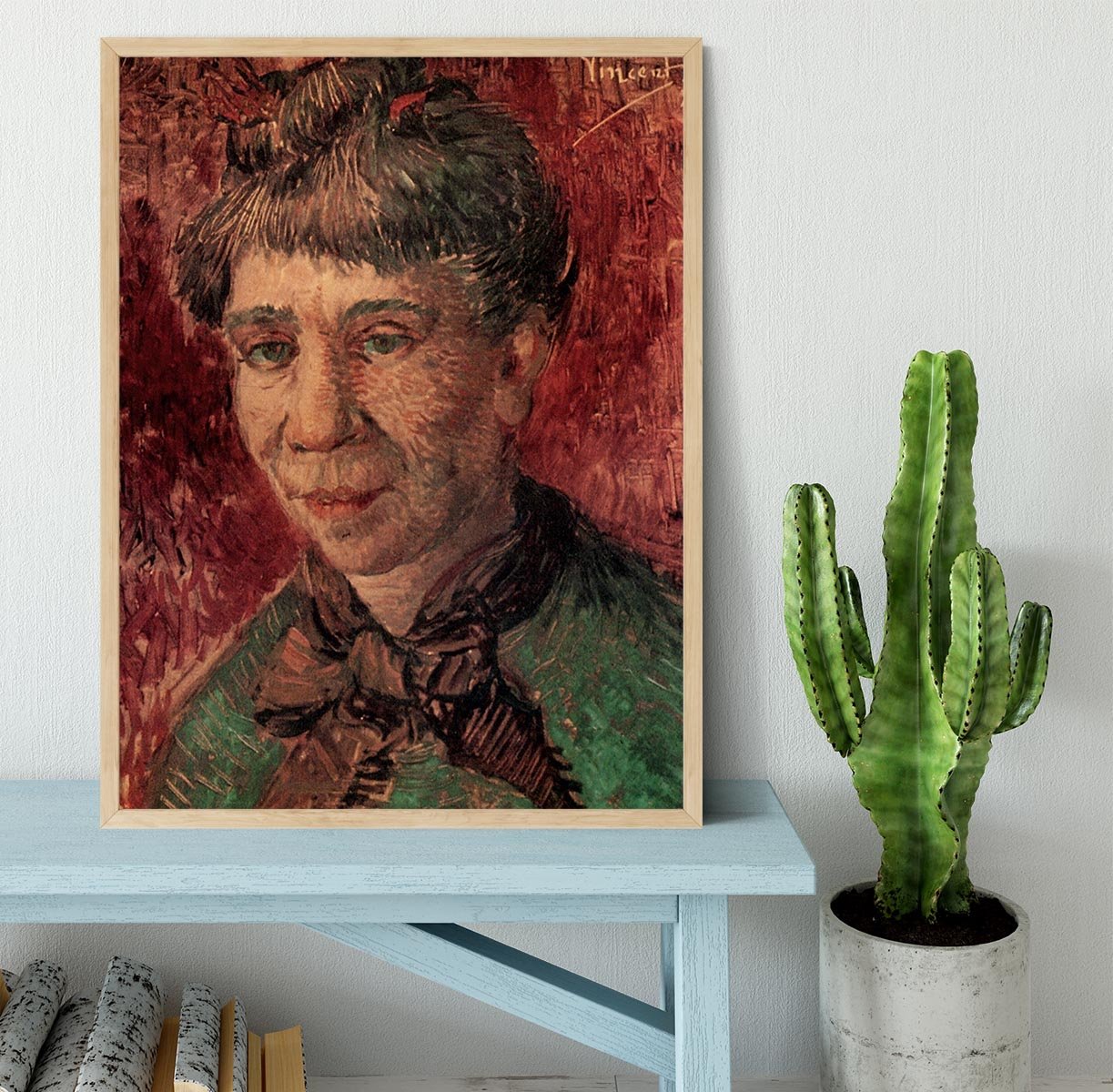 Portrait of Madame Tanguy by Van Gogh Framed Print - Canvas Art Rocks - 4