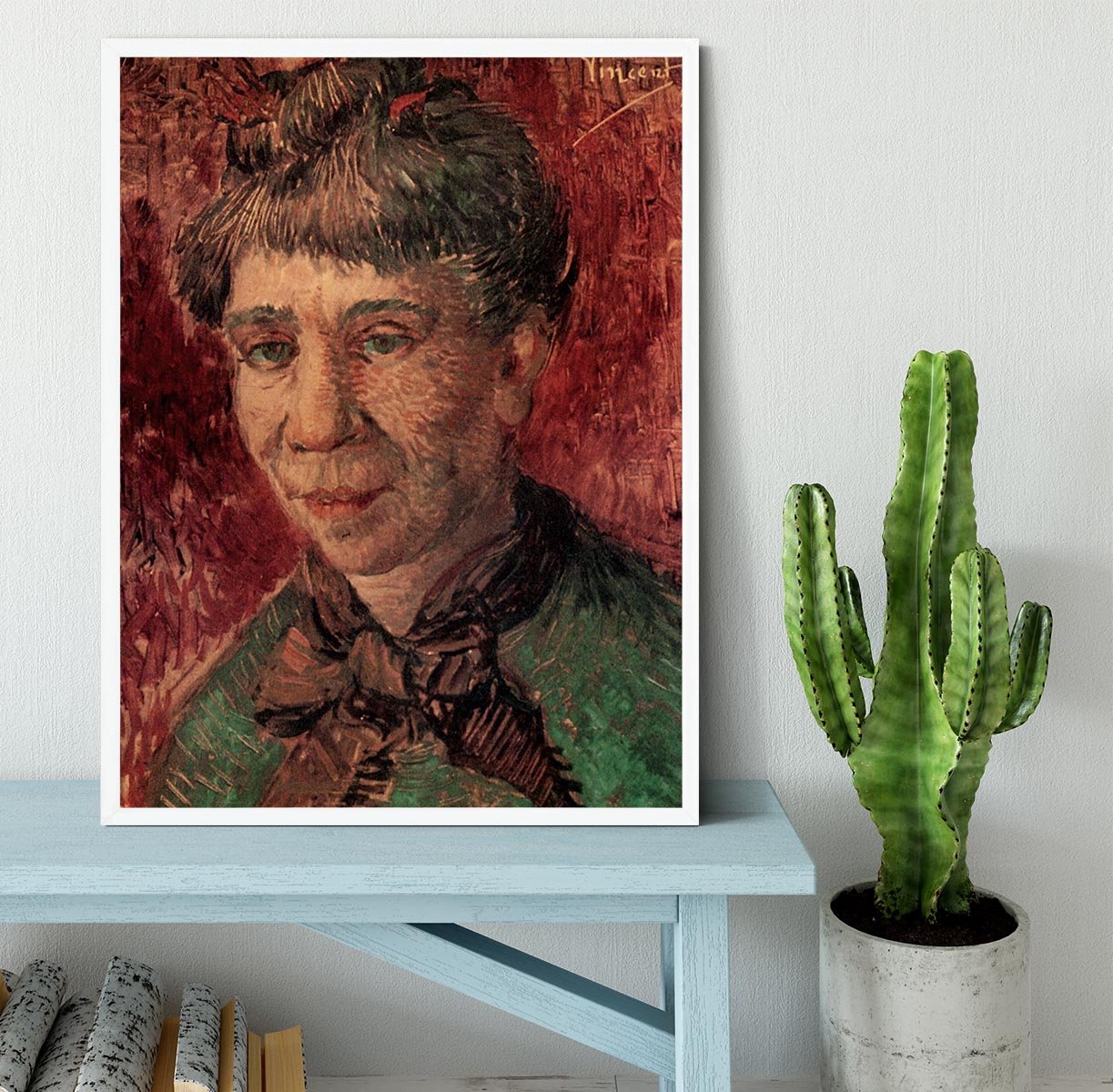 Portrait of Madame Tanguy by Van Gogh Framed Print - Canvas Art Rocks -6
