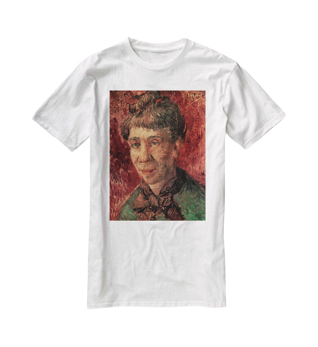 Portrait of Madame Tanguy by Van Gogh T-Shirt - Canvas Art Rocks - 5
