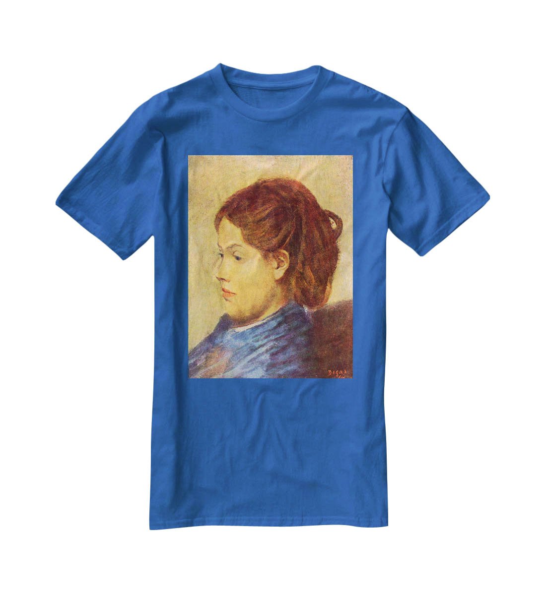 Portrait of Mademoiselle Dobigny by Degas T-Shirt - Canvas Art Rocks - 2