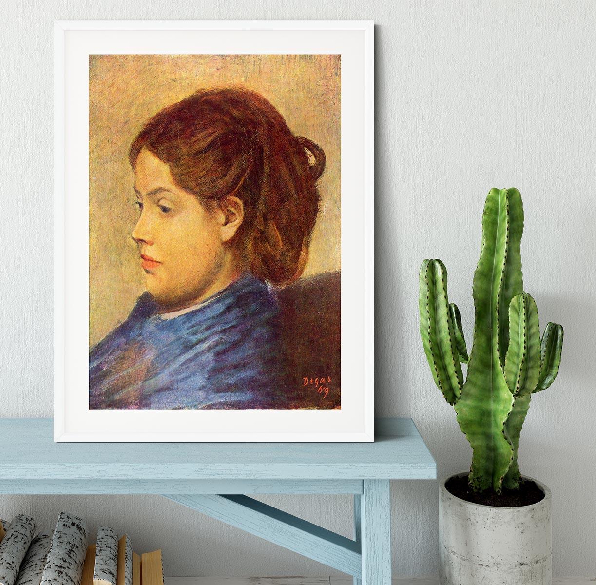 Portrait of Mademoiselle Dobigny by Degas Framed Print - Canvas Art Rocks - 5