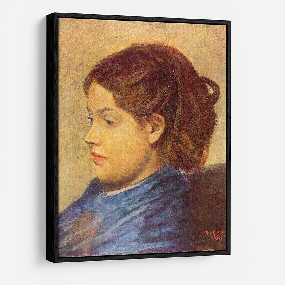Portrait of Mademoiselle Dobigny by Degas HD Metal Print - Canvas Art Rocks - 6