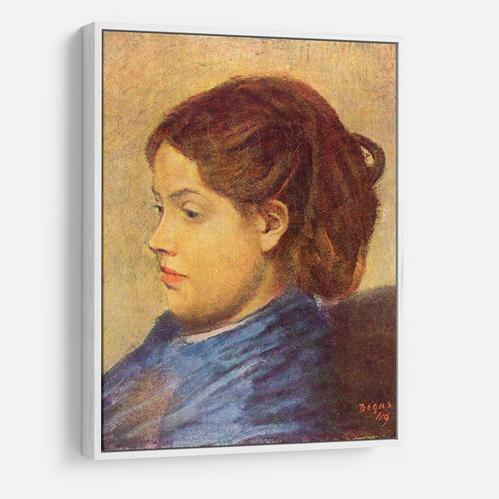 Portrait of Mademoiselle Dobigny by Degas HD Metal Print - Canvas Art Rocks - 7