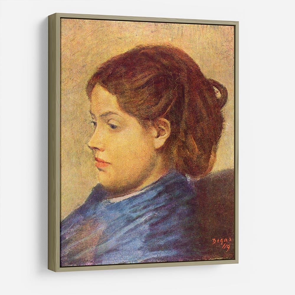 Portrait of Mademoiselle Dobigny by Degas HD Metal Print - Canvas Art Rocks - 8