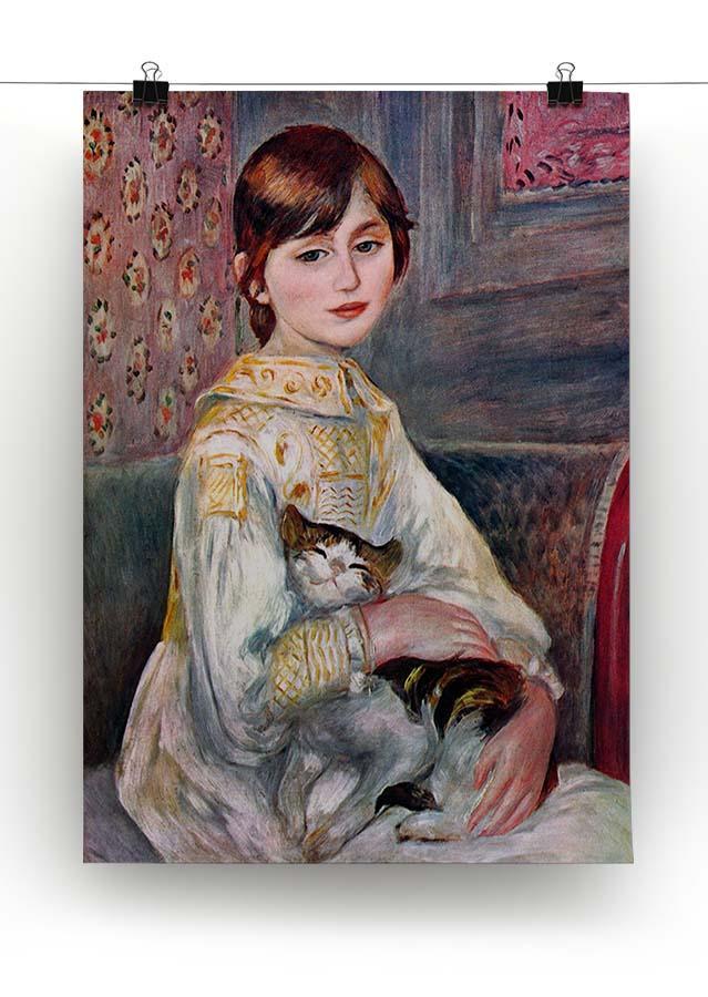 Portrait of Mademoiselle Julie Manet by Renoir Canvas Print or Poster - Canvas Art Rocks - 2