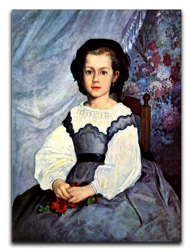 Portrait of Mademoiselle Romaine Lancaux by Renoir Canvas Print or Poster  - Canvas Art Rocks - 1