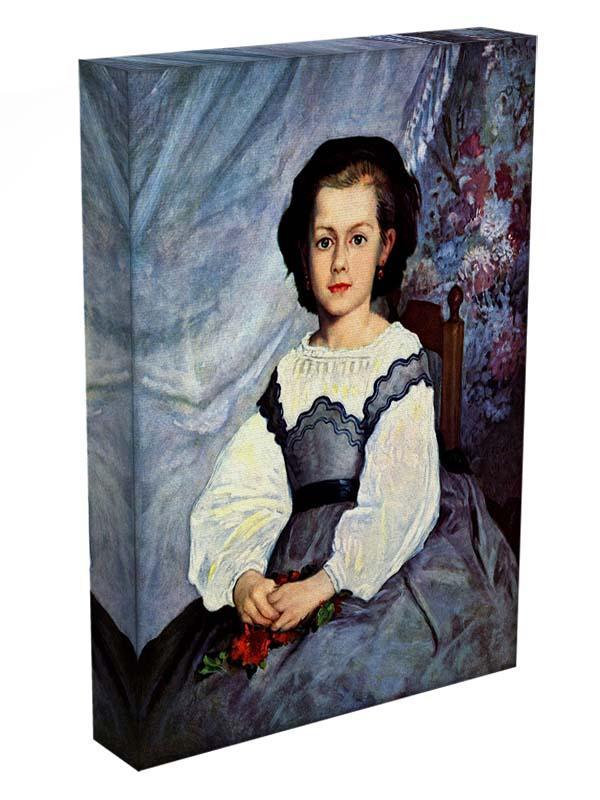 Portrait of Mademoiselle Romaine Lancaux by Renoir Canvas Print or Poster - Canvas Art Rocks - 3