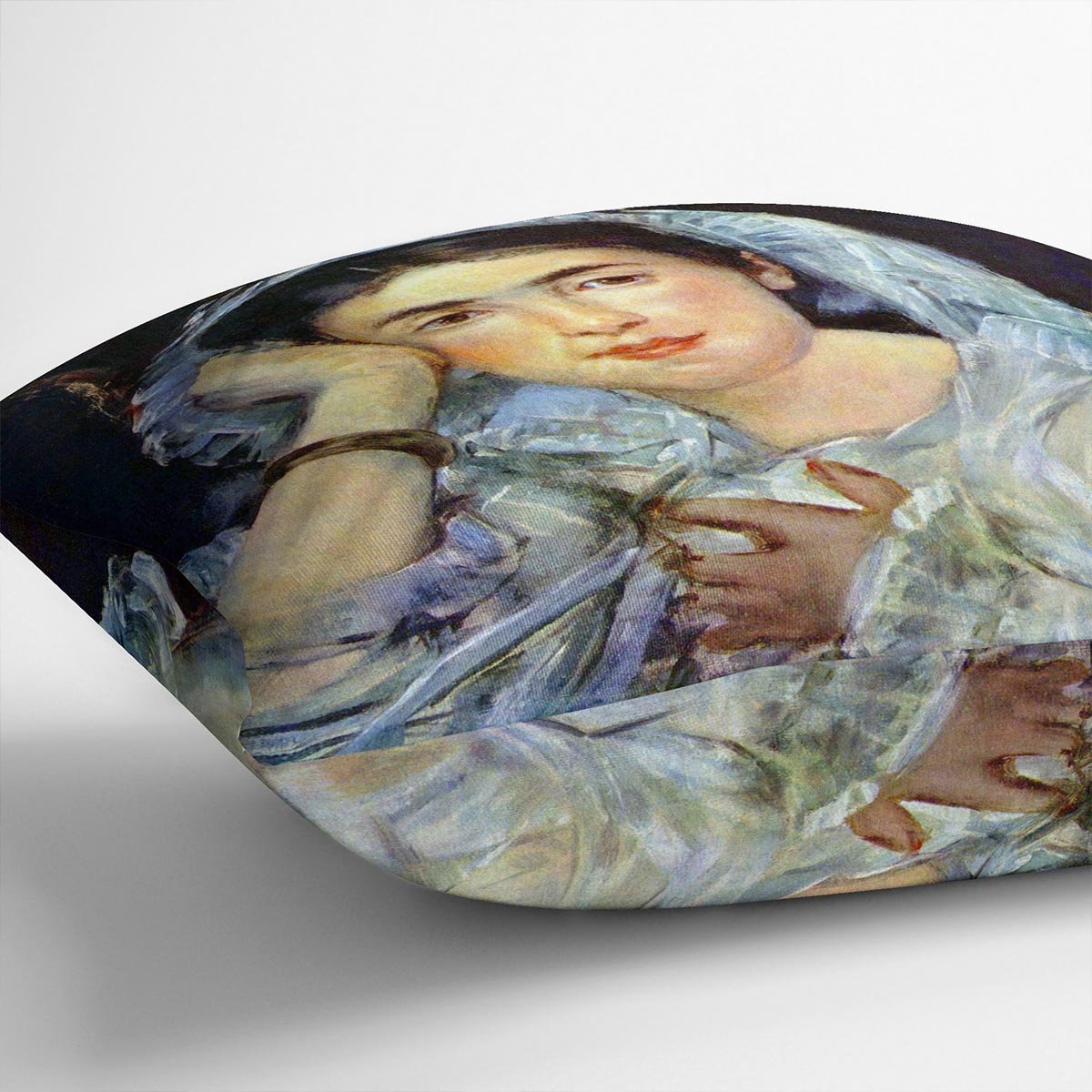Portrait of Marguerite de Conflans by Manet Throw Pillow