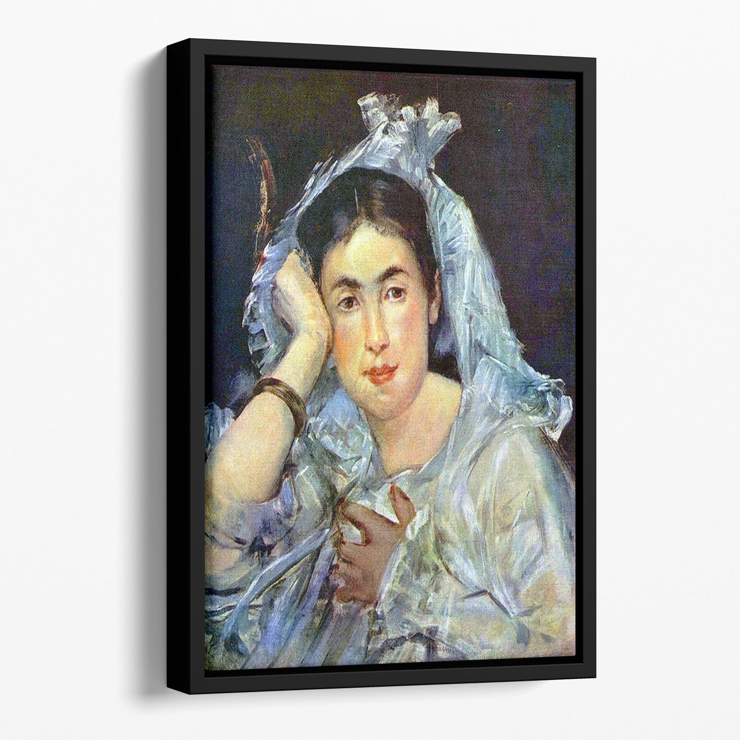 Portrait of Marguerite de Conflans by Manet Floating Framed Canvas