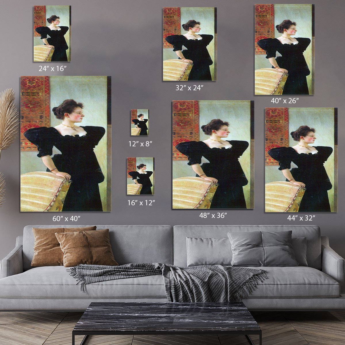 Portrait of Marie Breunig by Klimt Canvas Print or Poster
