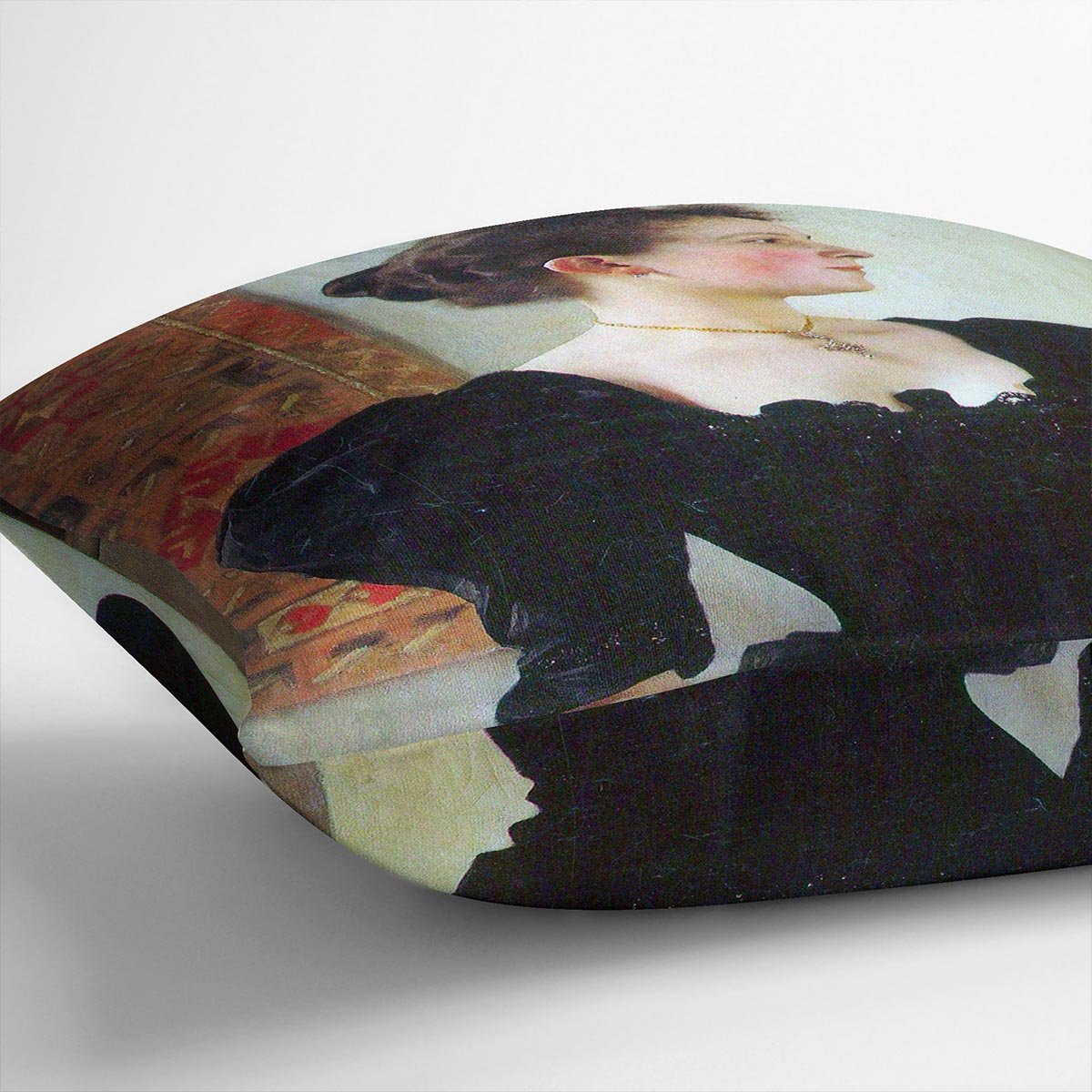 Portrait of Marie Breunig by Klimt Throw Pillow