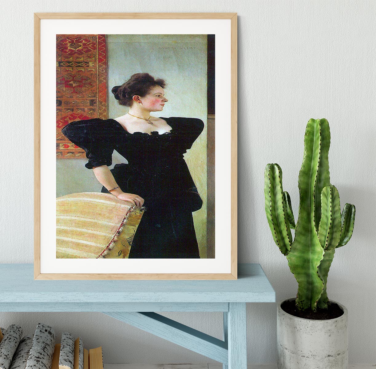 Portrait of Marie Breunig by Klimt Framed Print - Canvas Art Rocks - 3