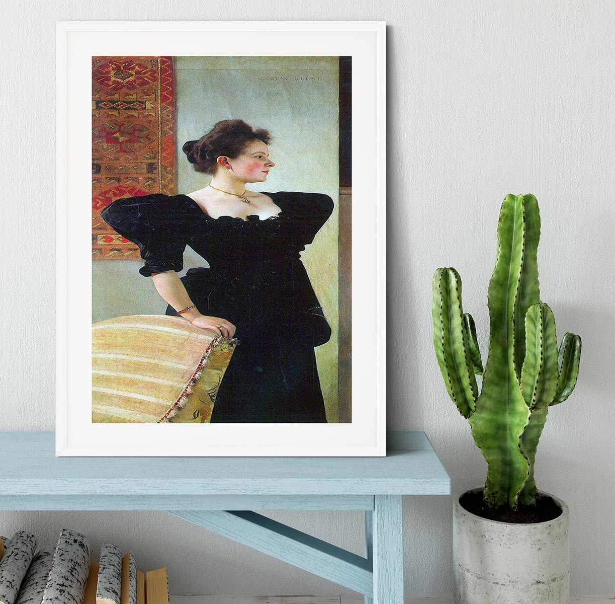 Portrait of Marie Breunig by Klimt Framed Print - Canvas Art Rocks - 5