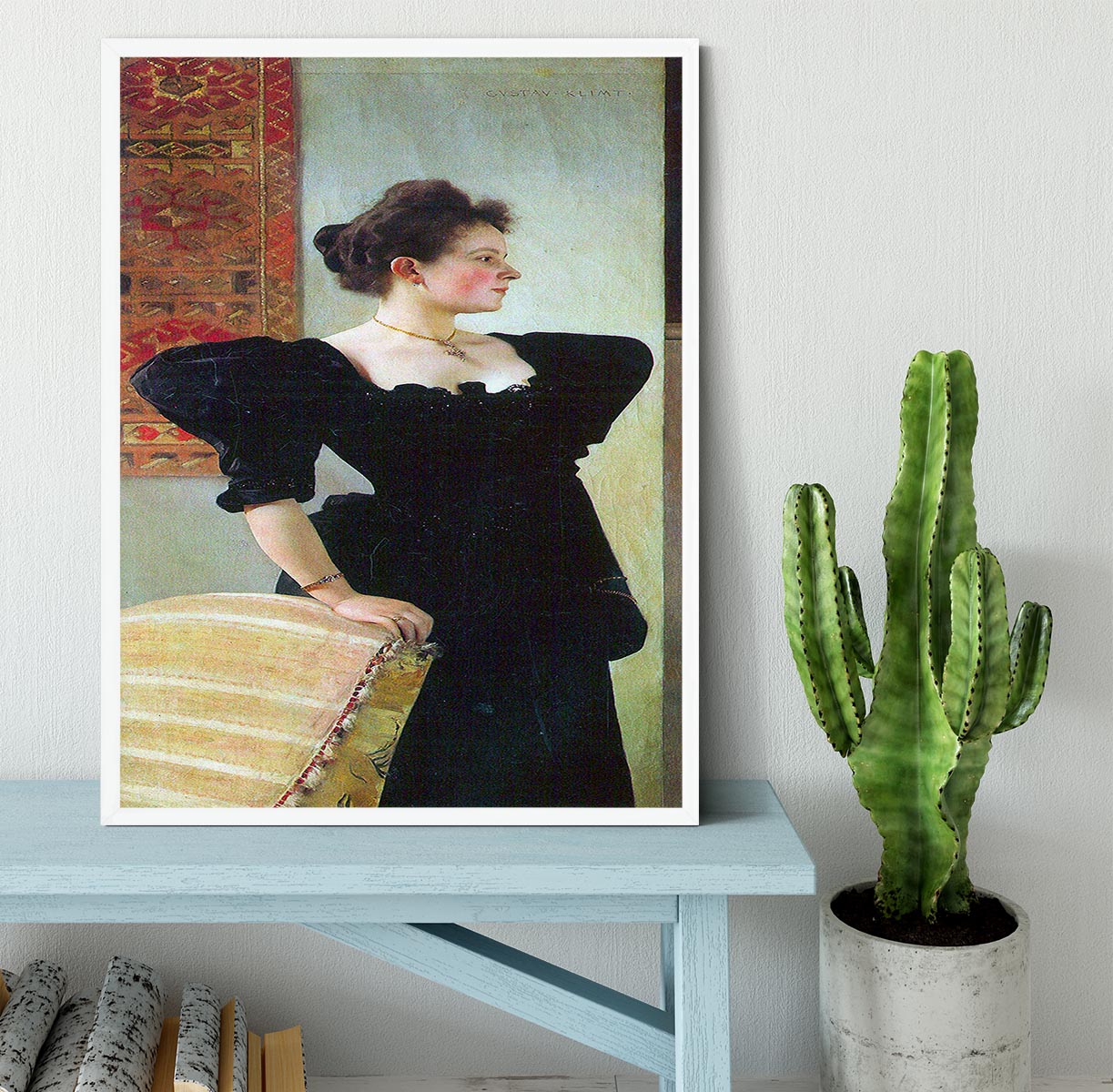 Portrait of Marie Breunig by Klimt Framed Print - Canvas Art Rocks -6