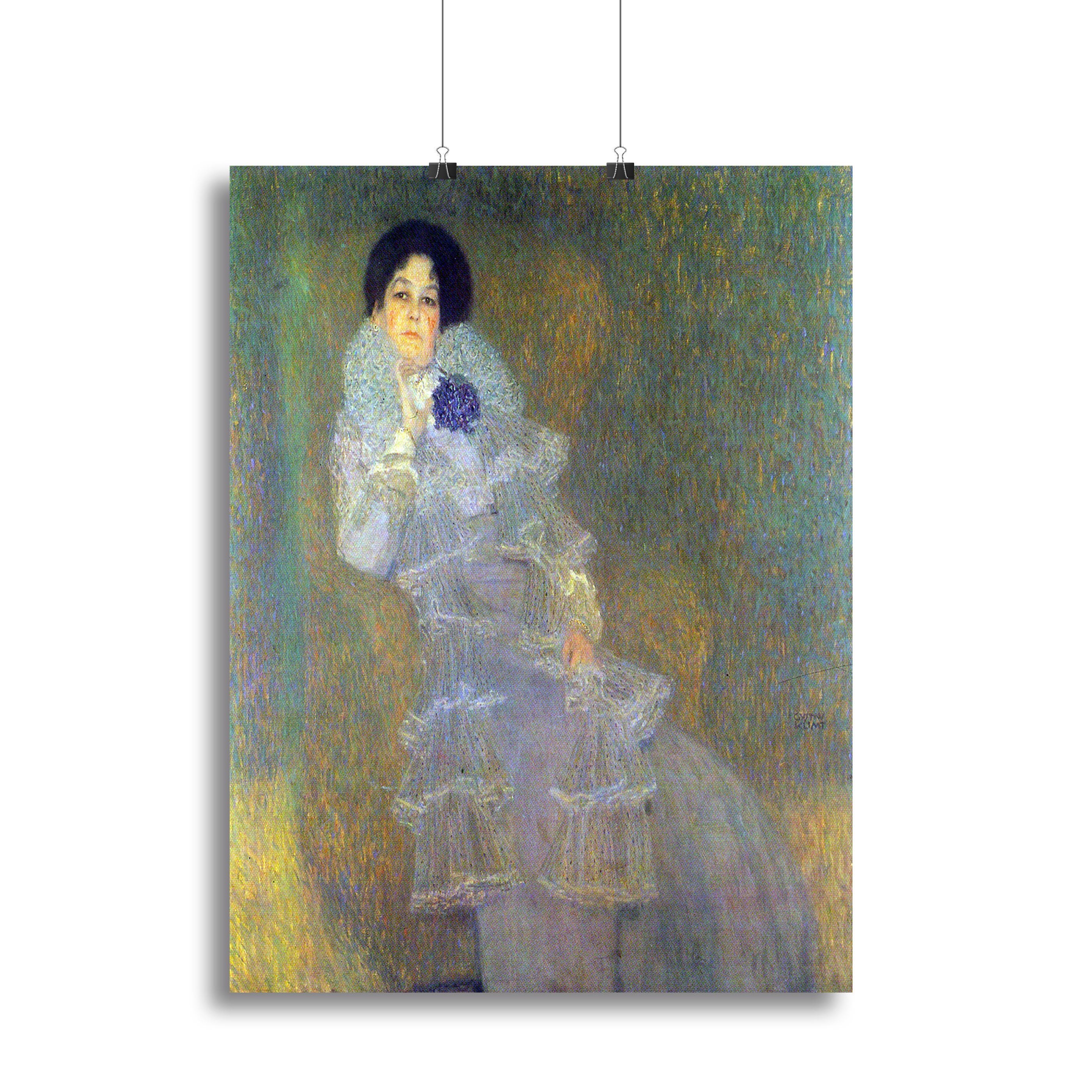 Portrait of Marie Henneberg portrait in purple by Klimt Canvas Print or Poster