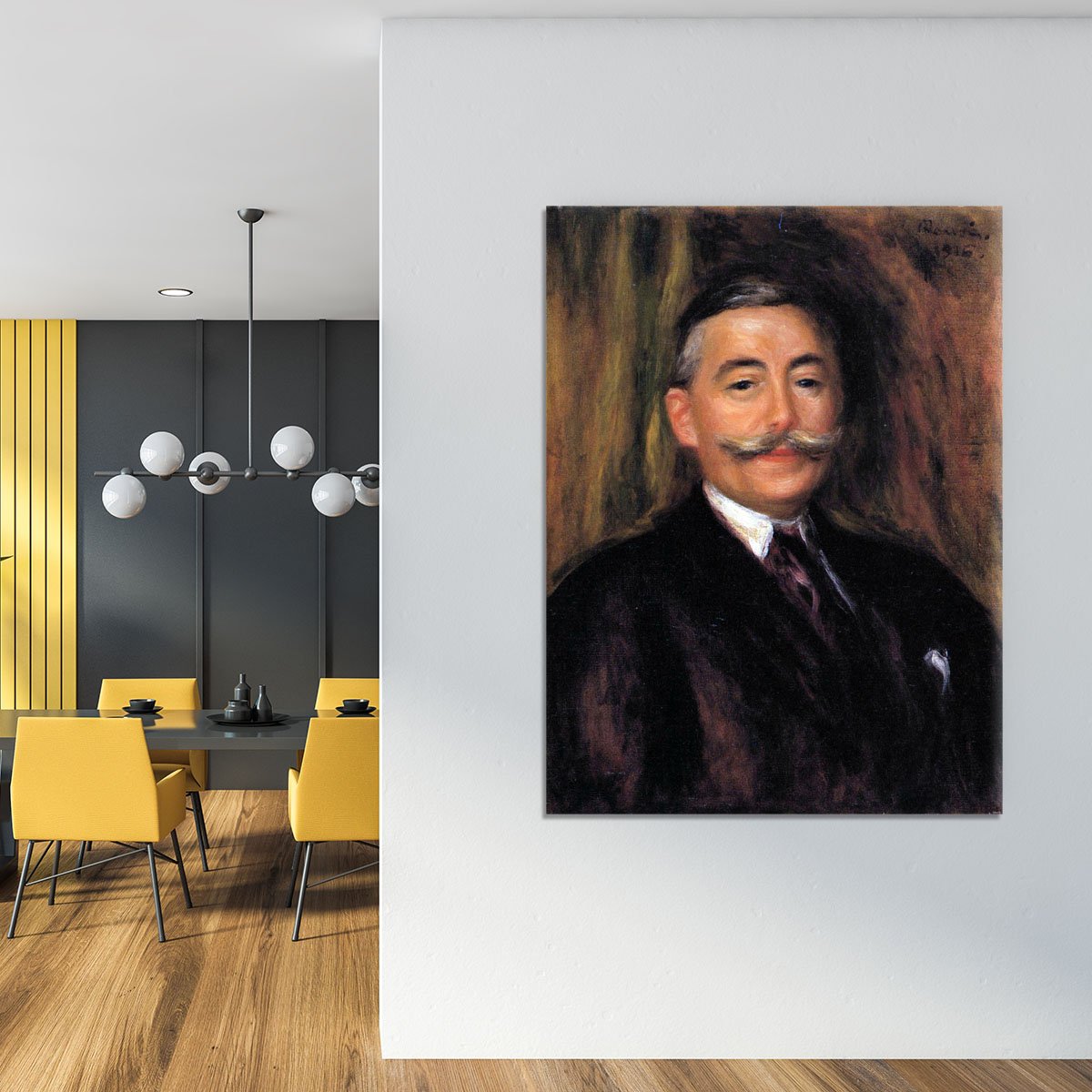 Portrait of Maurice Gangnat by Renoir Canvas Print or Poster