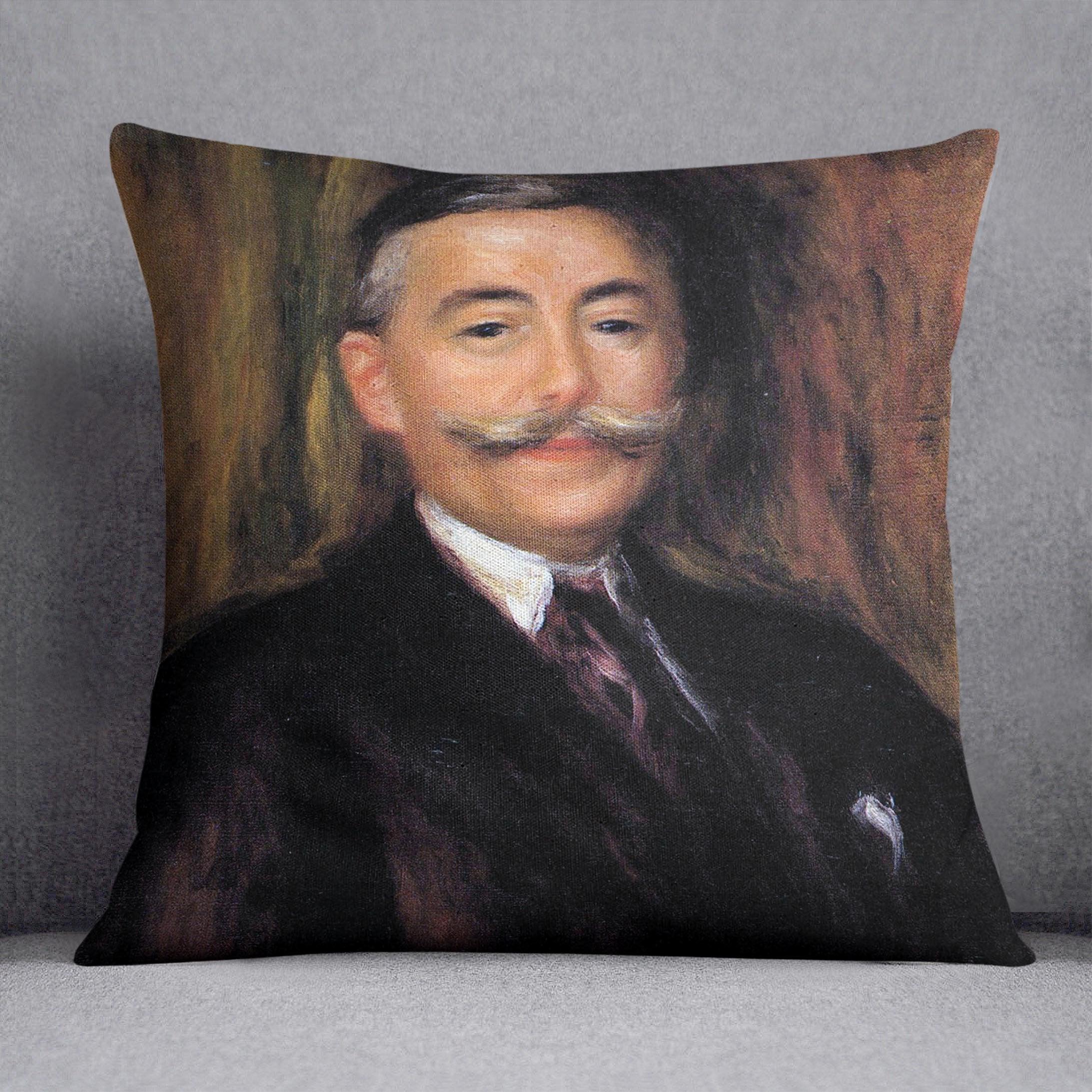 Portrait of Maurice Gangnat by Renoir Throw Pillow