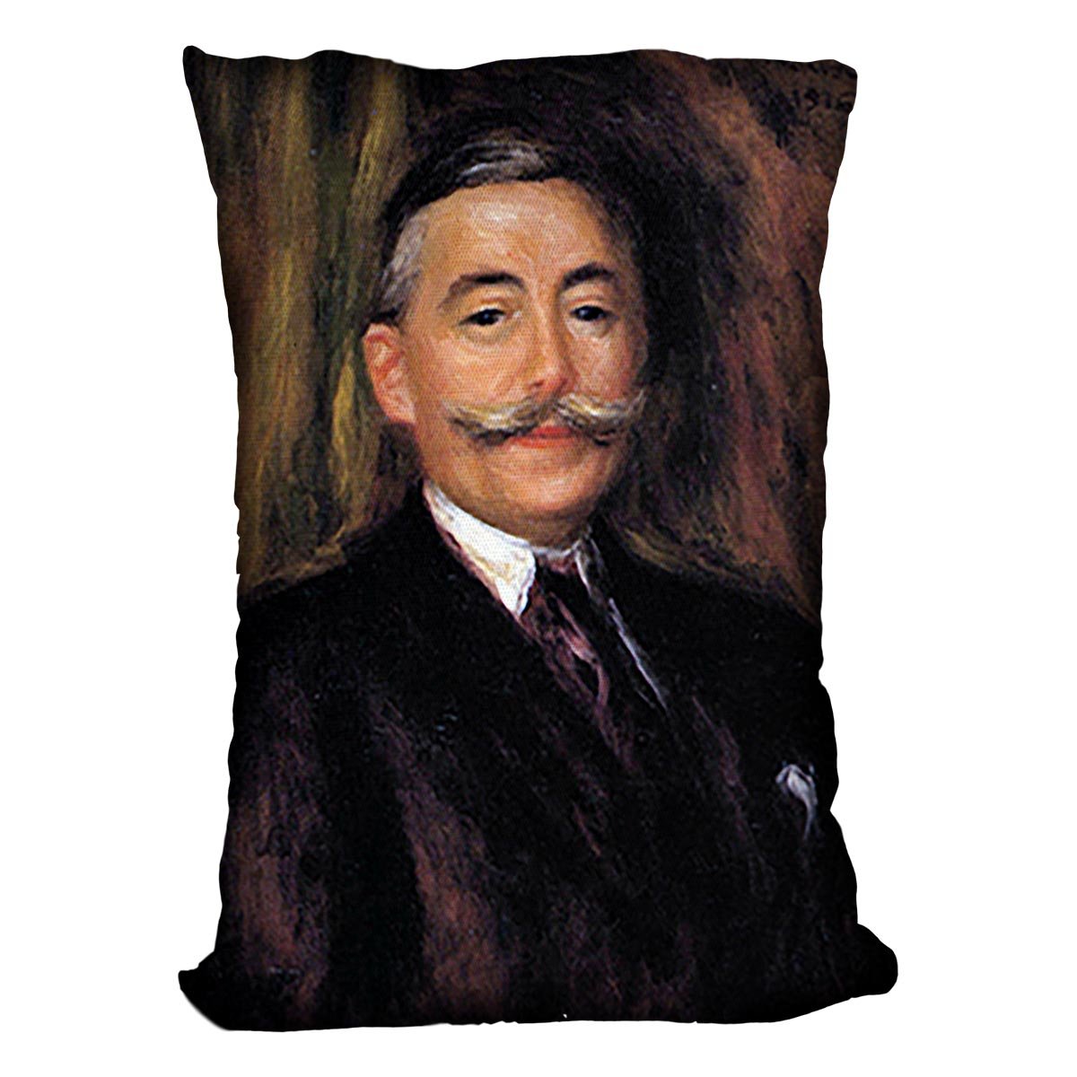 Portrait of Maurice Gangnat by Renoir Throw Pillow