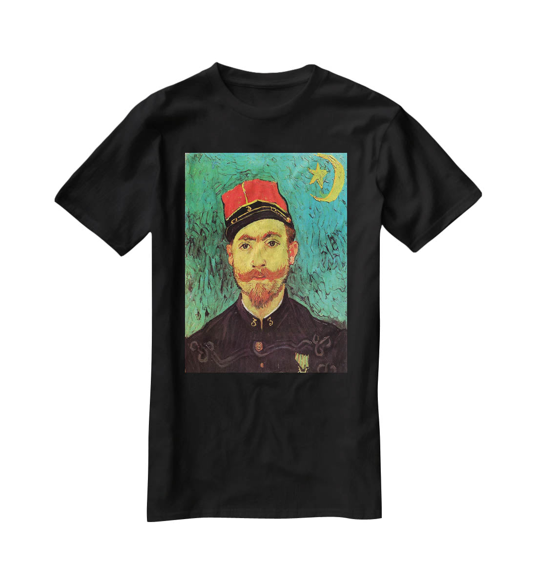 Portrait of Milliet Second Lieutenant of the Zouaves by Van Gogh T-Shirt - Canvas Art Rocks - 1