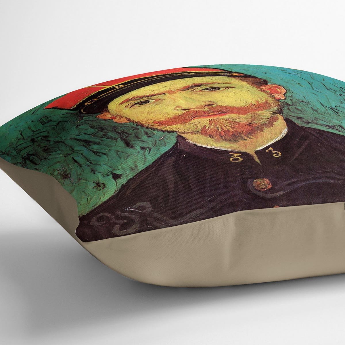 Portrait of Milliet Second Lieutenant of the Zouaves by Van Gogh Throw Pillow