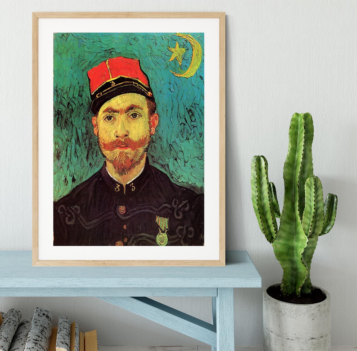 Portrait of Milliet Second Lieutenant of the Zouaves by Van Gogh Framed Print - Canvas Art Rocks - 3