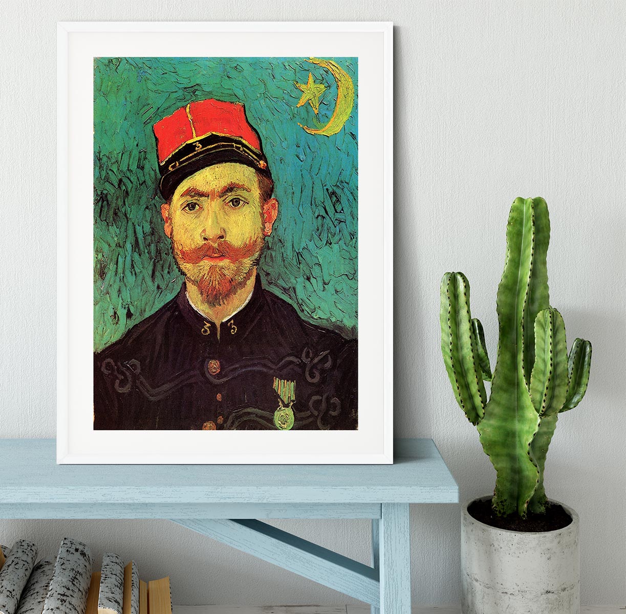 Portrait of Milliet Second Lieutenant of the Zouaves by Van Gogh Framed Print - Canvas Art Rocks - 5