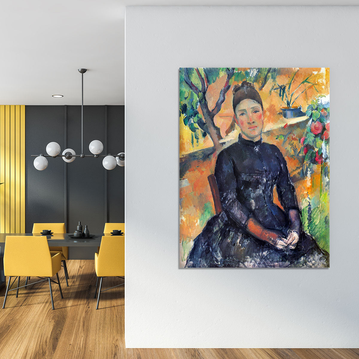 Portrait of Mme CÇzanne in the greenhouse by Cezanne Canvas Print or Poster - Canvas Art Rocks - 4