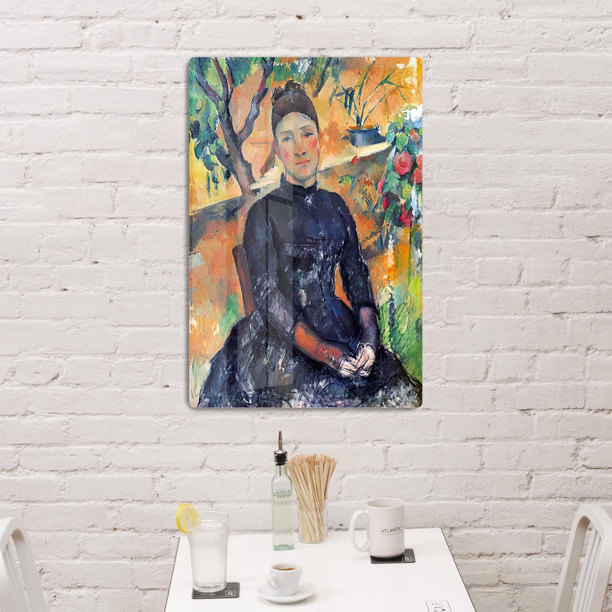 Portrait of Mme CÇzanne in the greenhouse by Cezanne Acrylic Block - Canvas Art Rocks - 3