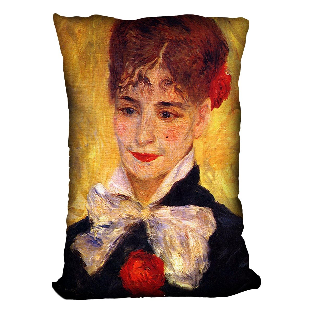 Portrait of Mme Iscovesco by Renoir Throw Pillow