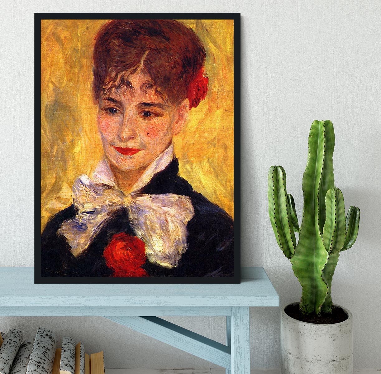 Portrait of Mme Iscovesco by Renoir Framed Print - Canvas Art Rocks - 2