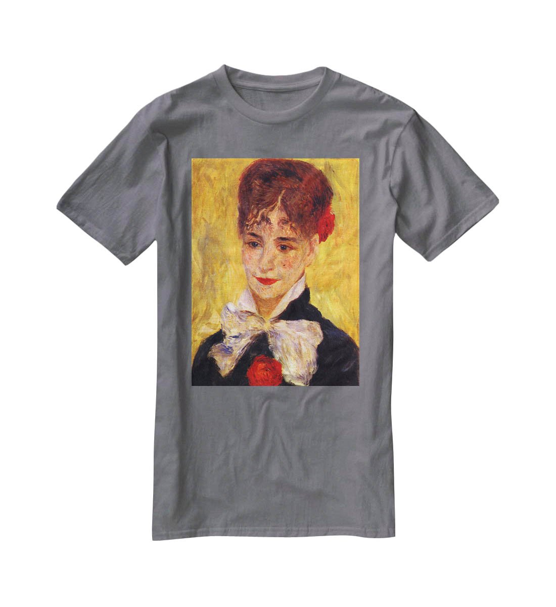 Portrait of Mme Iscovesco by Renoir T-Shirt - Canvas Art Rocks - 3