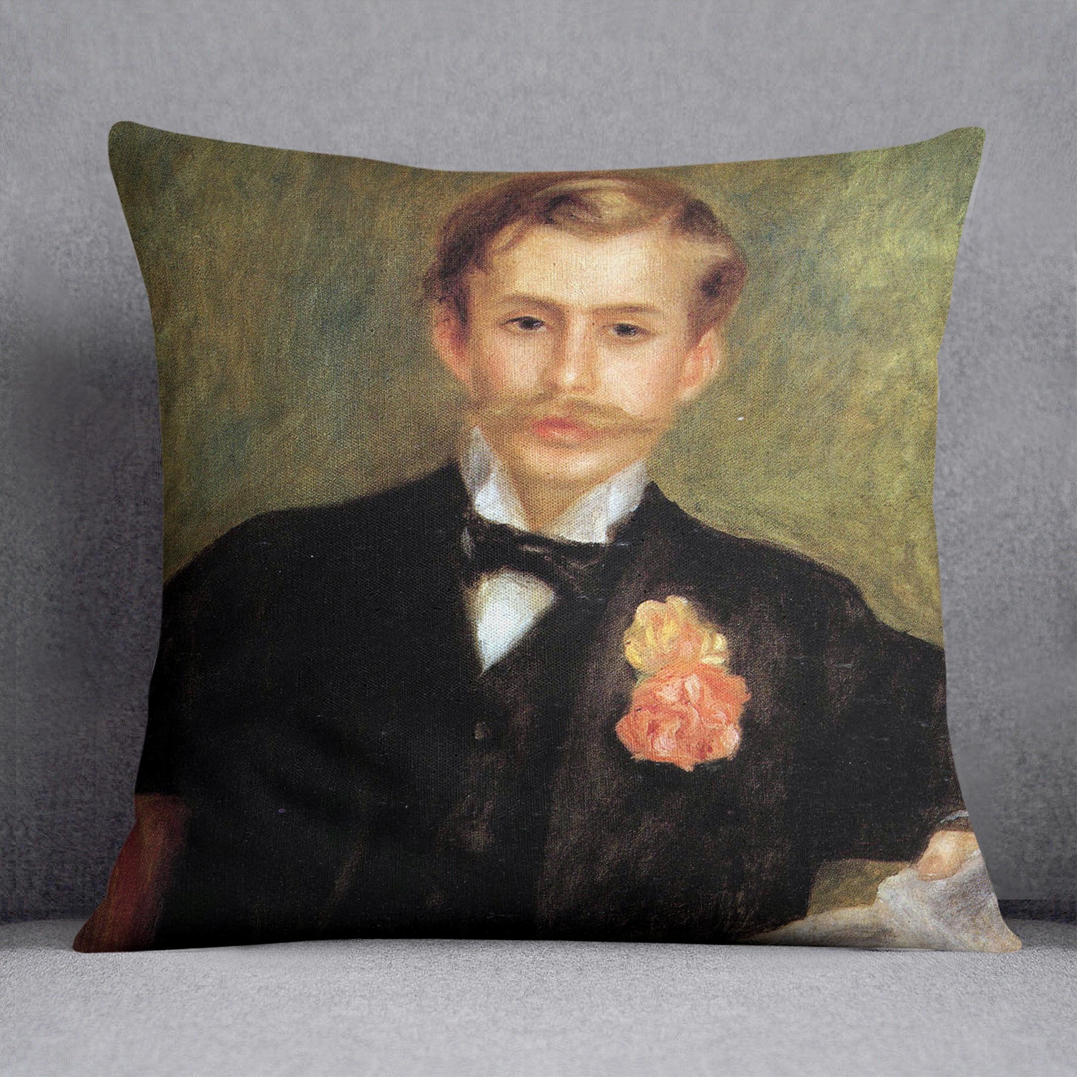 Portrait of Monsier Germaine by Renoir Throw Pillow