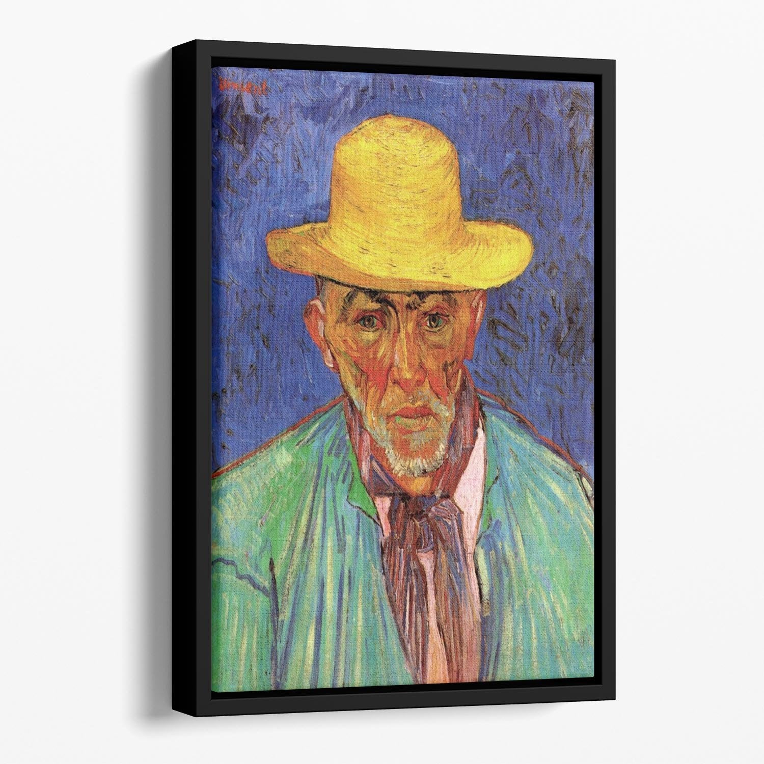 Portrait of Patience Escalier Shepherd in Provence by Van Gogh Floating Framed Canvas