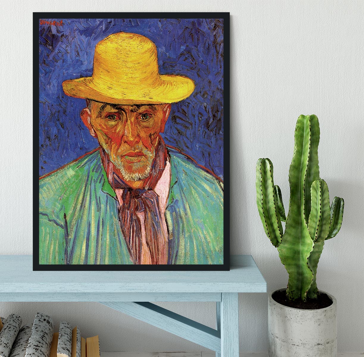 Portrait of Patience Escalier Shepherd in Provence by Van Gogh Framed Print - Canvas Art Rocks - 2
