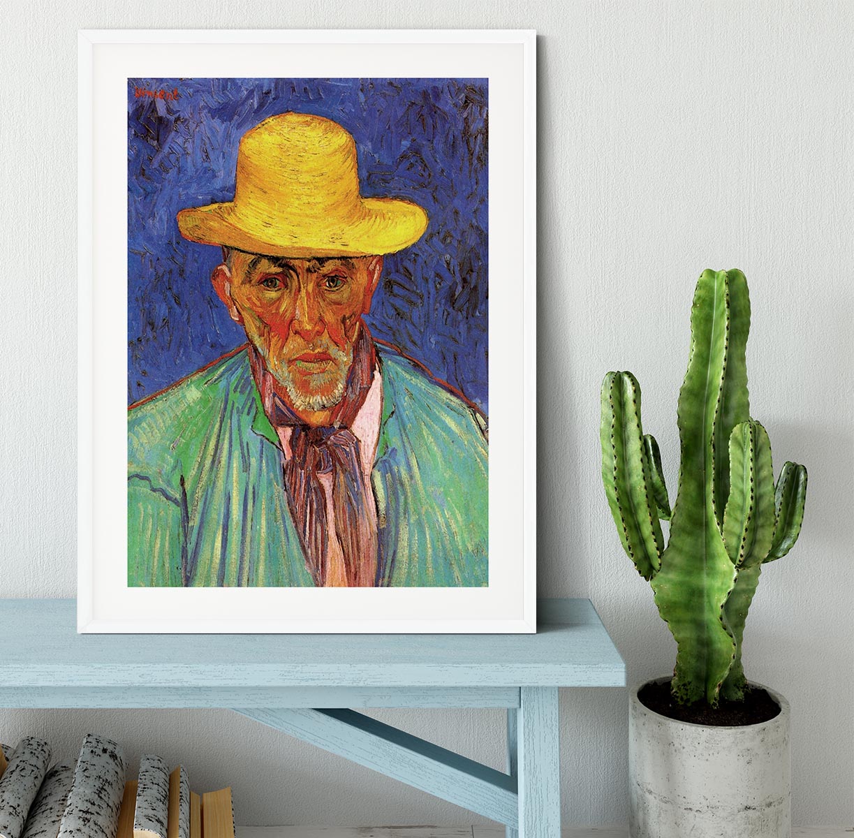 Portrait of Patience Escalier Shepherd in Provence by Van Gogh Framed Print - Canvas Art Rocks - 5