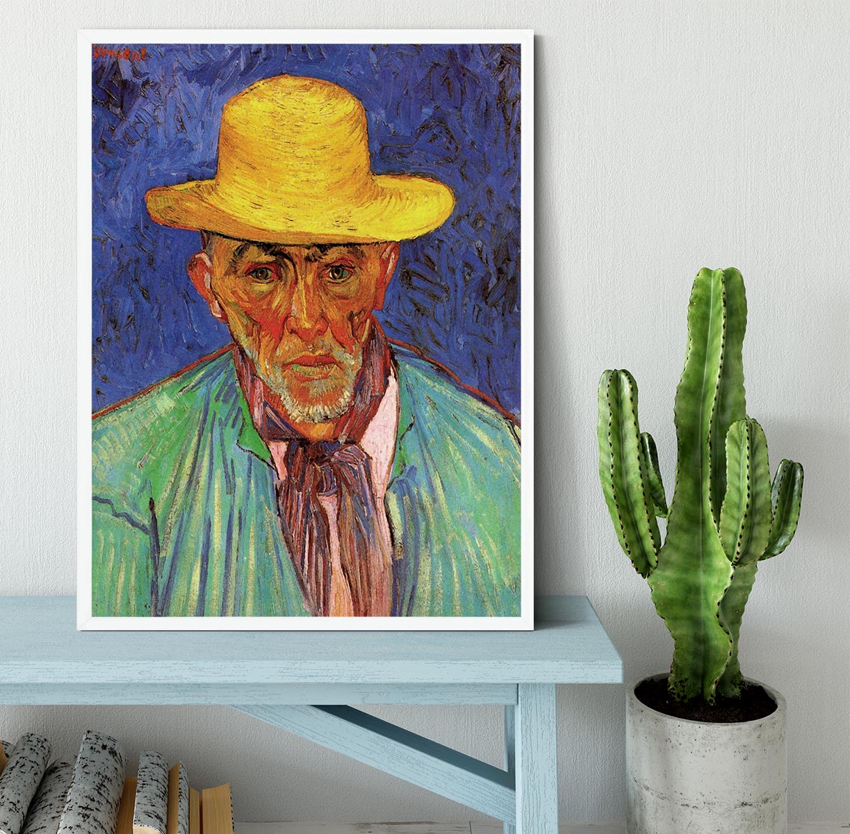 Portrait of Patience Escalier Shepherd in Provence by Van Gogh Framed Print - Canvas Art Rocks -6