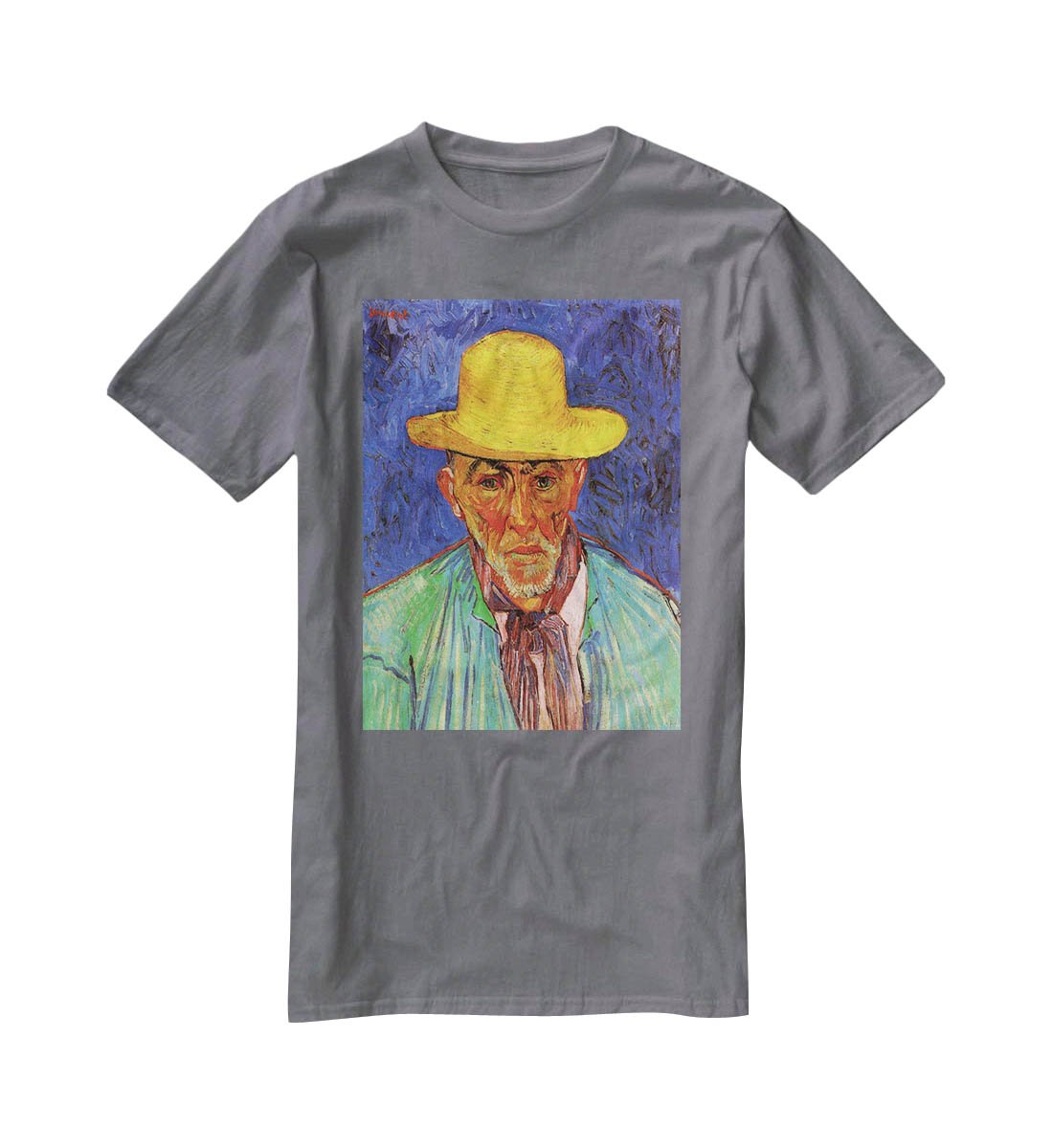 Portrait of Patience Escalier Shepherd in Provence by Van Gogh T-Shirt - Canvas Art Rocks - 3