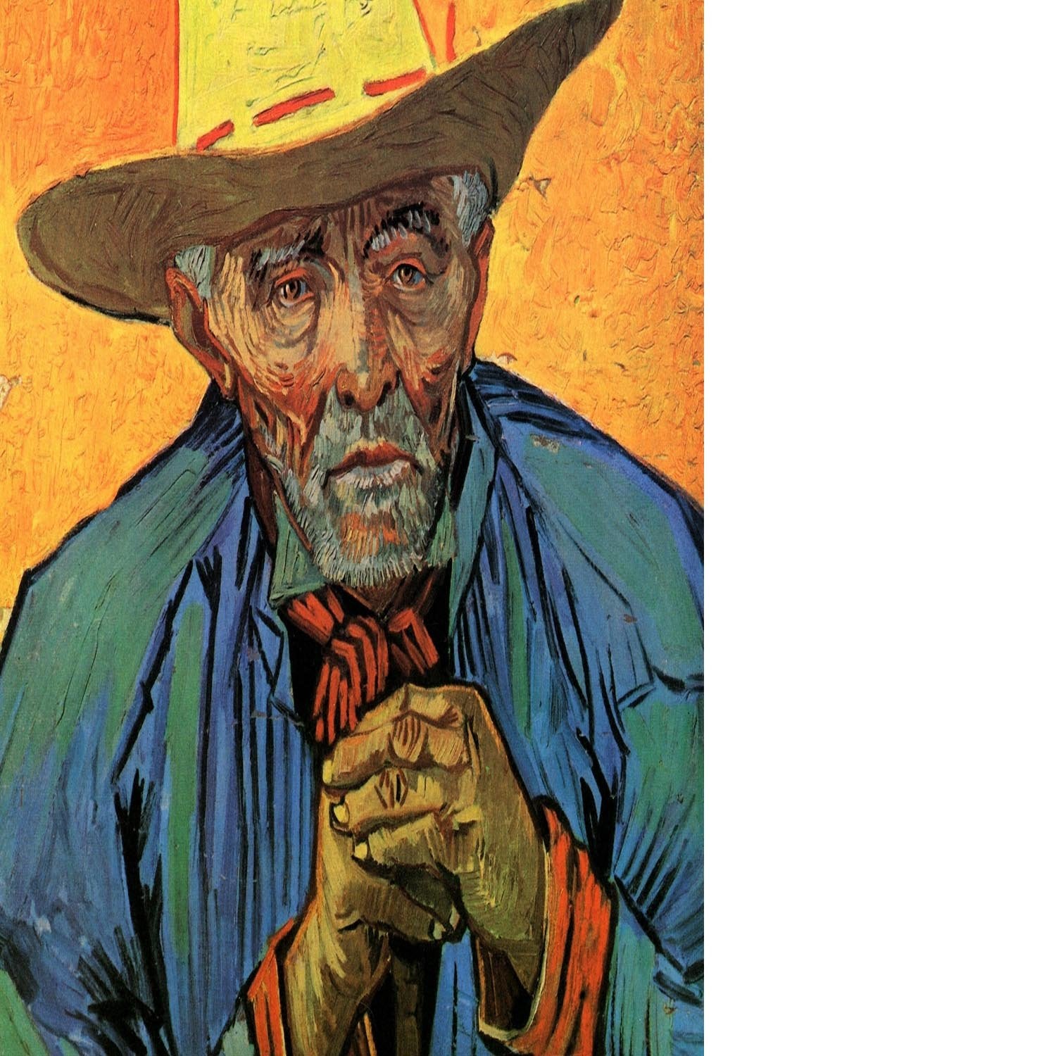 Portrait of Patience Escalier by Van Gogh Floating Framed Canvas