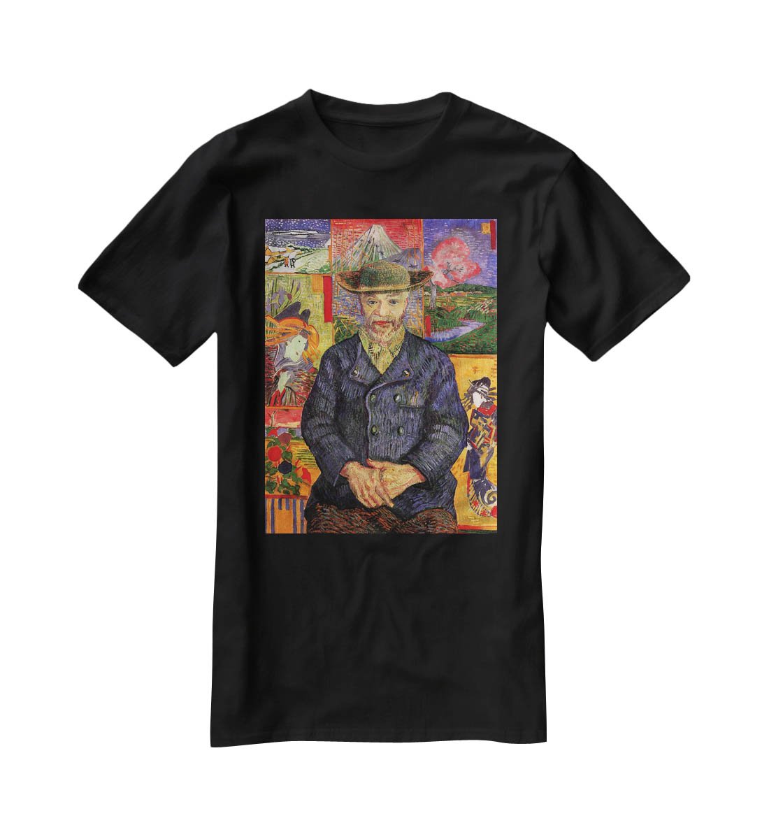 Portrait of Pere Tanguy by Van Gogh T-Shirt - Canvas Art Rocks - 1