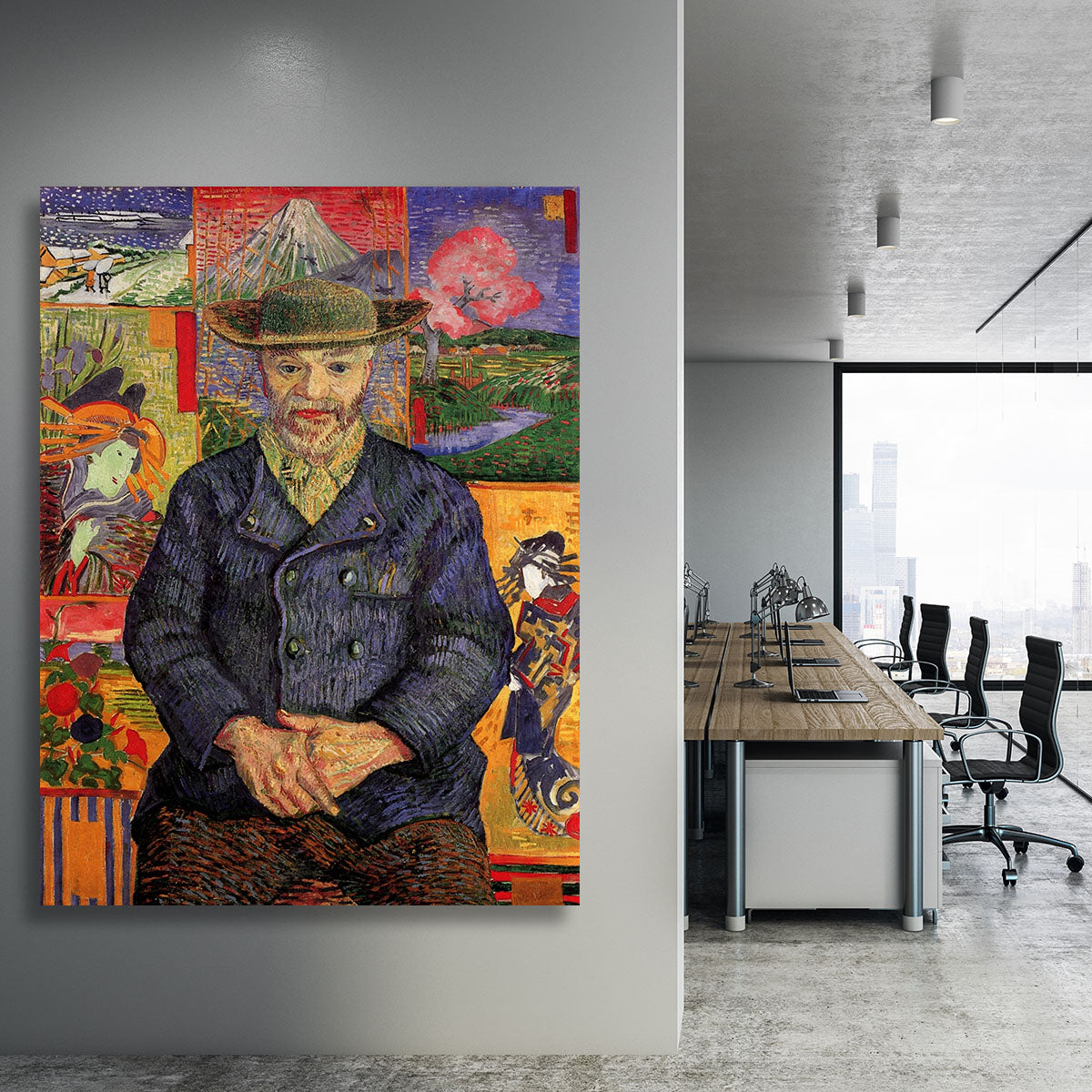 Portrait of Pere Tanguy by Van Gogh Canvas Print or Poster - Canvas Art Rocks - 3