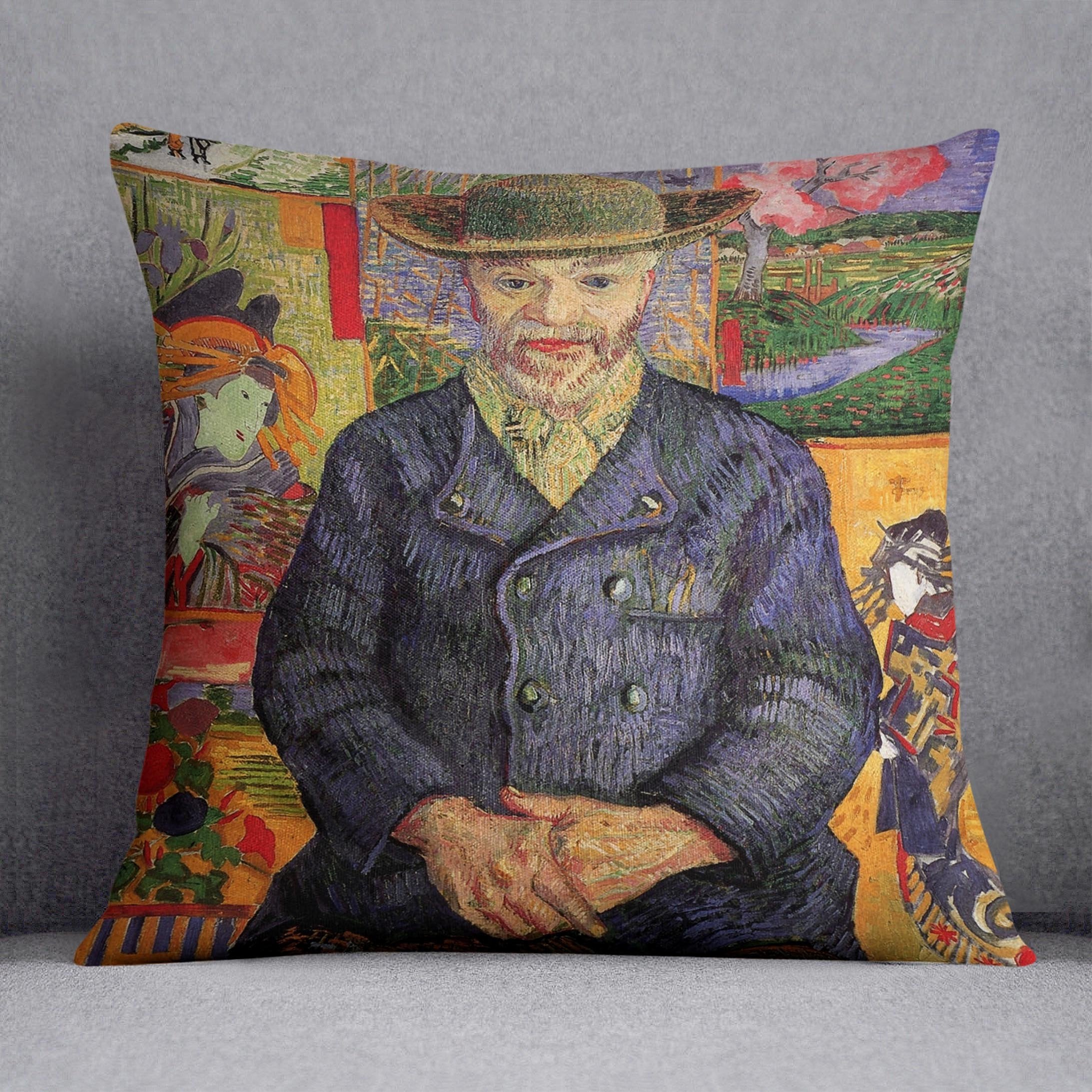 Portrait of Pere Tanguy by Van Gogh Throw Pillow