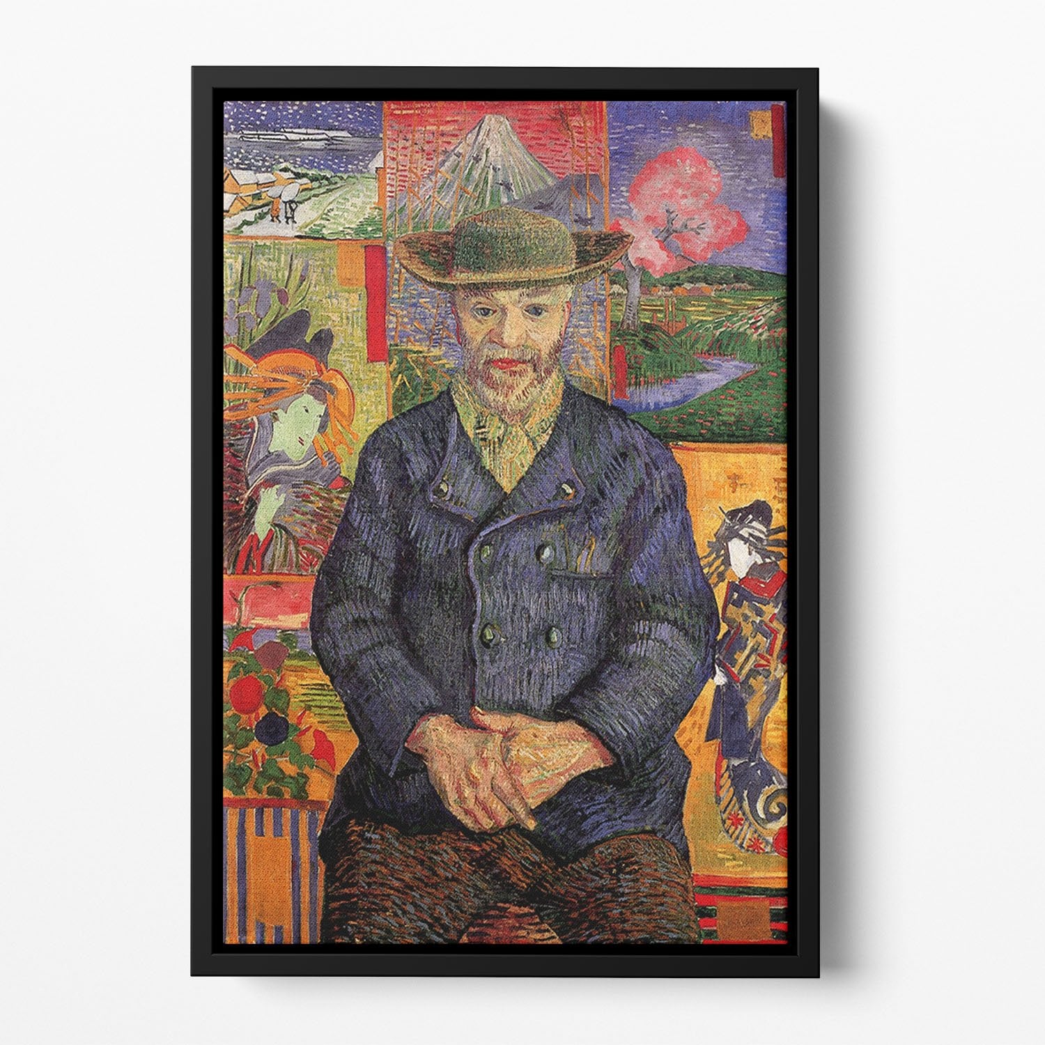 Portrait of Pere Tanguy by Van Gogh Floating Framed Canvas