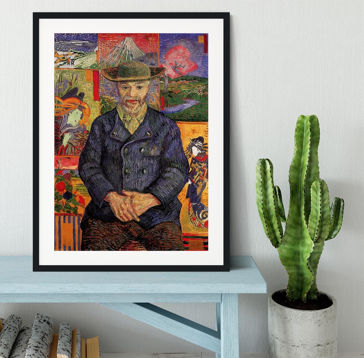 Portrait of Pere Tanguy by Van Gogh Framed Print - Canvas Art Rocks - 1
