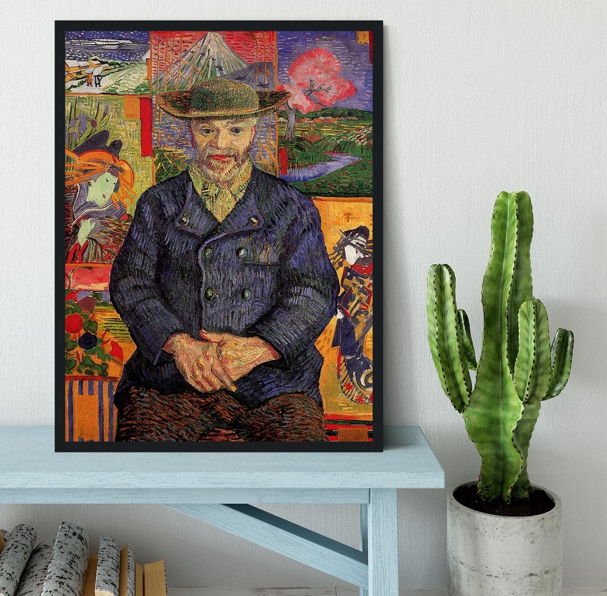 Portrait of Pere Tanguy by Van Gogh Framed Print - Canvas Art Rocks - 2