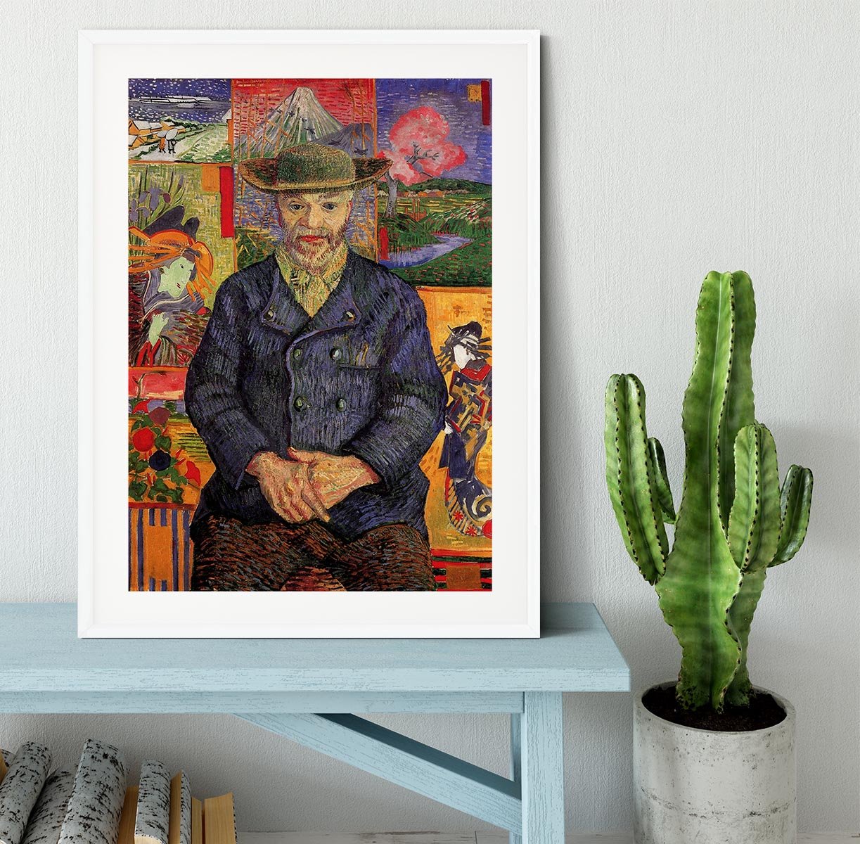 Portrait of Pere Tanguy by Van Gogh Framed Print - Canvas Art Rocks - 5