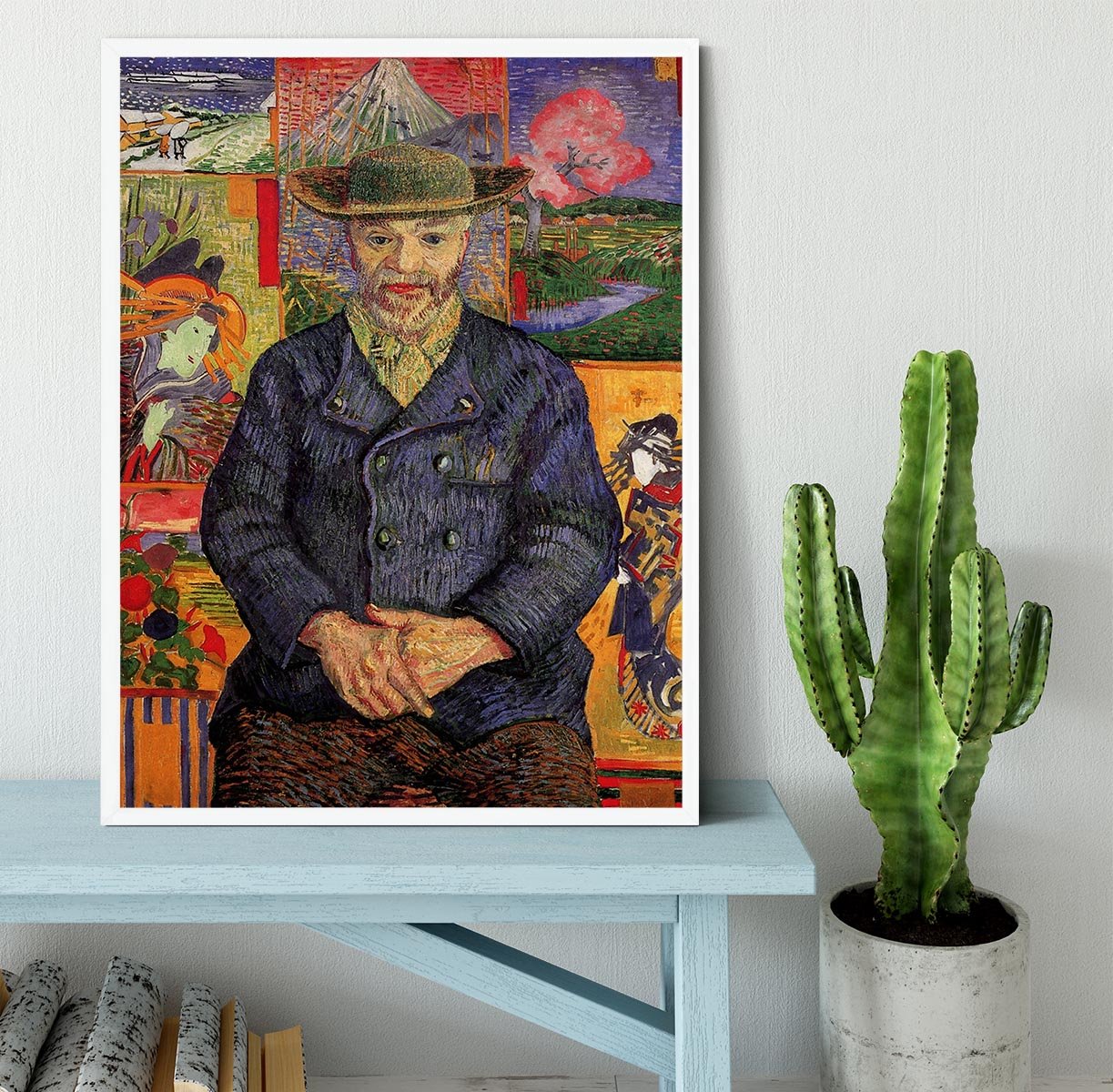 Portrait of Pere Tanguy by Van Gogh Framed Print - Canvas Art Rocks -6