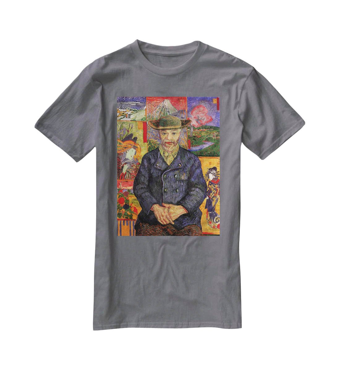 Portrait of Pere Tanguy by Van Gogh T-Shirt - Canvas Art Rocks - 3