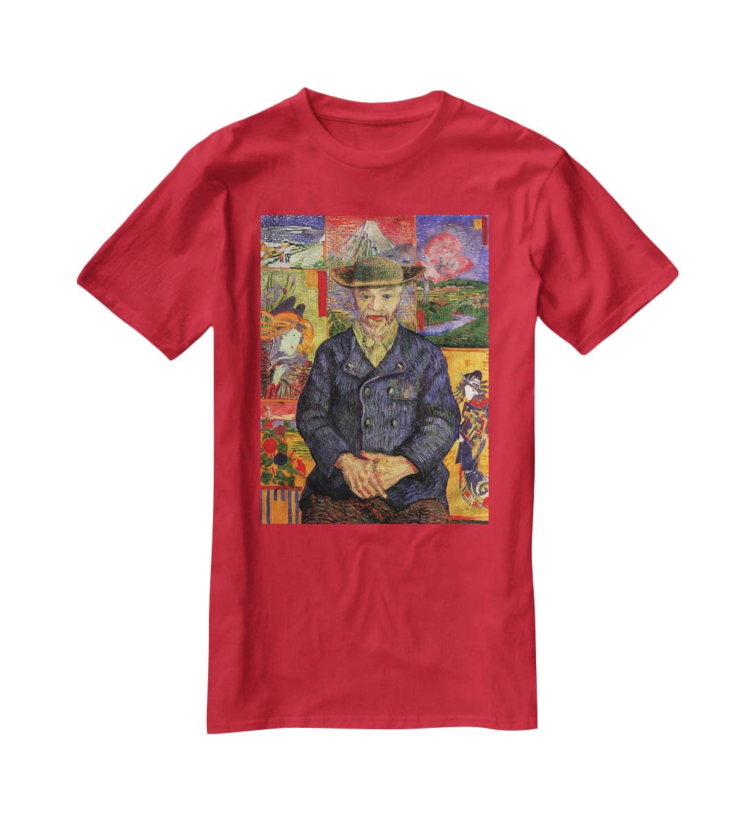 Portrait of Pere Tanguy by Van Gogh T-Shirt - Canvas Art Rocks - 4