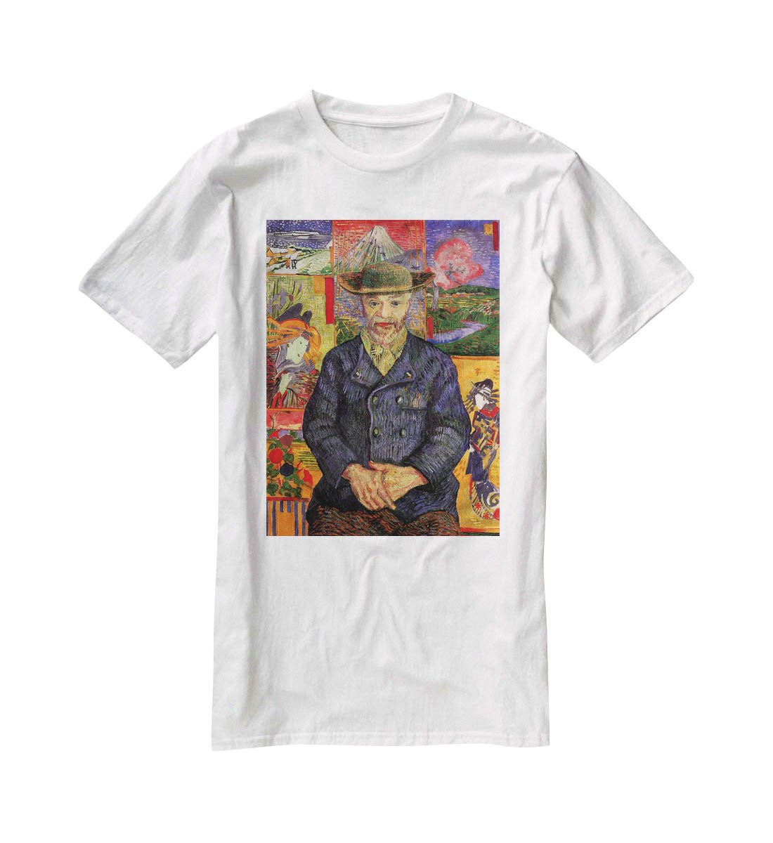 Portrait of Pere Tanguy by Van Gogh T-Shirt - Canvas Art Rocks - 5